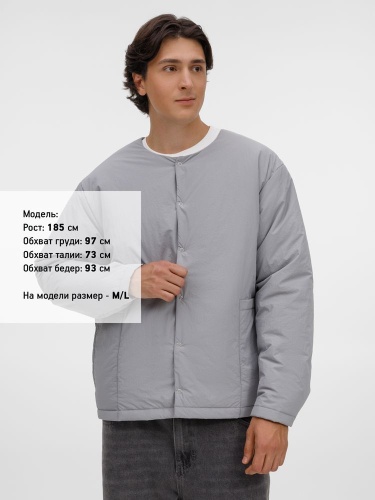 Куртка унисекс Veter, серая фото 4 Куртка унисекс Veter, серая фото 4
