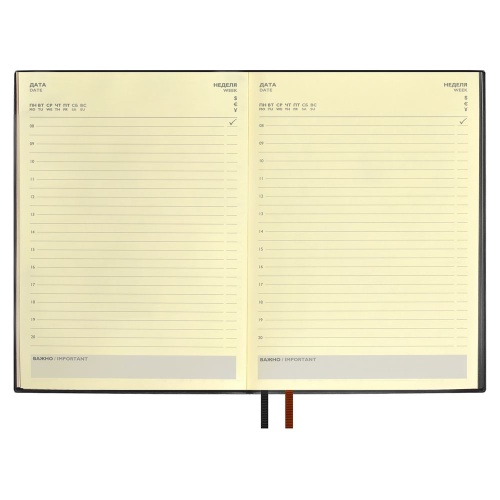 Ежедневник Avila, недатированный, черный фото 4