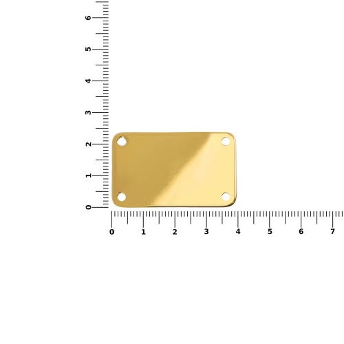 Шильдик металлический Furo, золотистый глянцевый фото 2