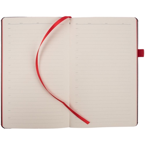 Ежедневник Ton, недатированный, черный с красным фото 3