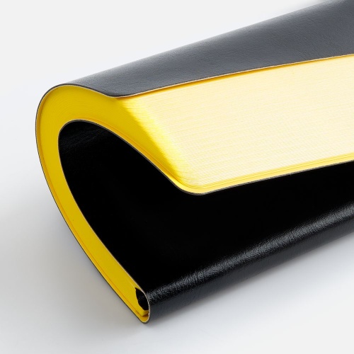 Ежедневник Doppio, недатированный, черный с желтым фото 3 Ежедневник Doppio, недатированный, черный с желтым фото 3