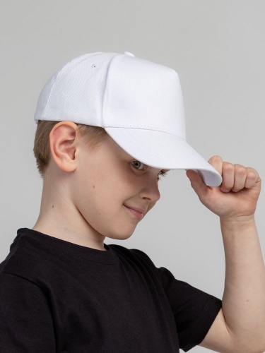 Бейсболка детская Standard Kids, белая фото 8