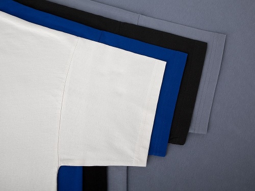 Футболка унисекс оверсайз T3, синяя фото 4 Футболка унисекс оверсайз T3, синяя фото 4