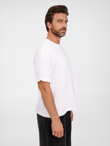 Футболка оверсайз унисекс Legacy, светло-бежевая (неокрашенная) фото 3