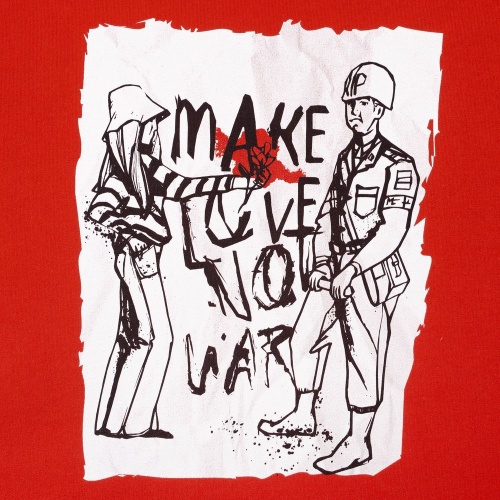 Толстовка Make Love, красная фото 6