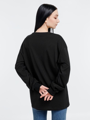 Футболка оверсайз унисекс Сity Sapiens, черная фото 4 Футболка оверсайз унисекс Сity Sapiens, черная фото 4