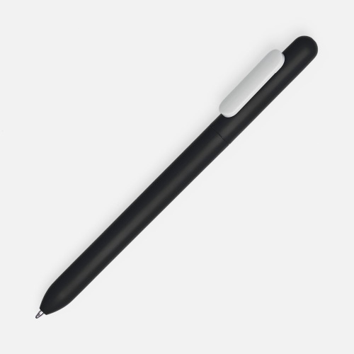 Ручка шариковая Swiper Soft Touch, черная с белым