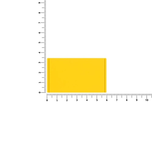 Лейбл из ПВХ Dzeta, M, желтый фото 2