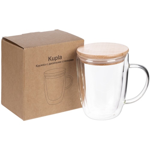 Кружка с двойными стенками Kupla с бамбуковой крышкой фото 8