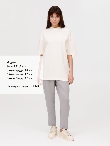 Футболка оверсайз унисекс Sideline, молочно-белая фото 5