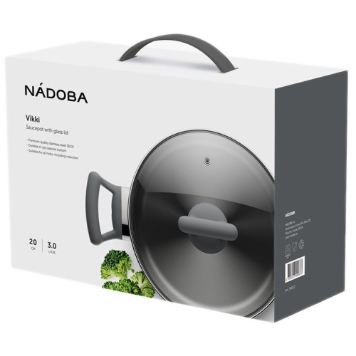 Кастрюля со стеклянной крышкой Vikki фото 3 Кастрюля со стеклянной крышкой Vikki фото 3