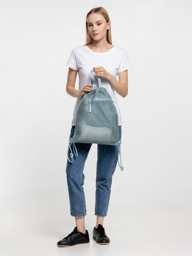 Рюкзак-мешок Verkko, серо-голубой фото 5