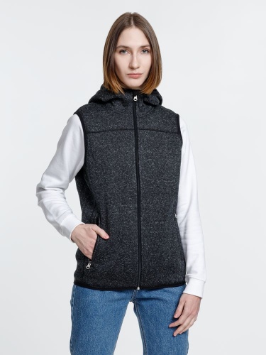 Жилет с капюшоном унисекс Gotland, черный фото 4 Жилет с капюшоном унисекс Gotland, черный фото 4