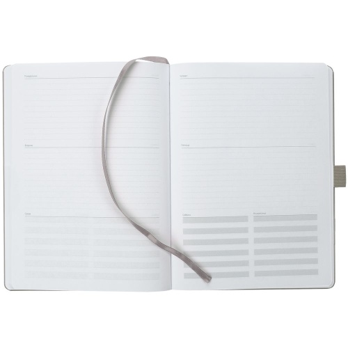 Еженедельник Lucky, недатированный, серый фото 3