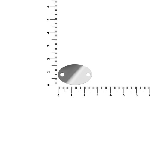 Шильдик металлический Alfa Oval, серебристый глянцевый фото 2 Шильдик металлический Alfa Oval, серебристый глянцевый фото 2