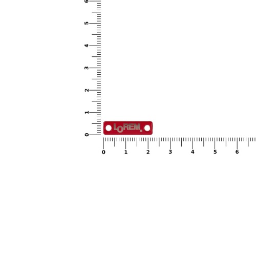 Шильдик металлический Alfa Liten, красный фото 2 Шильдик металлический Alfa Liten, красный фото 2