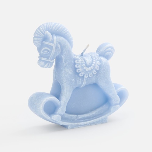 Свеча фигурная «Лошадка-качалка», голубая фото 2 Свеча фигурная «Лошадка-качалка», голубая фото 2