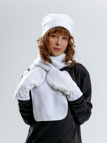 Шапка Fleecy, белая фото 3 Шапка Fleecy, белая фото 3