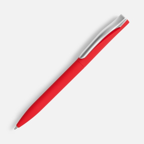 Ручка шариковая Pin Soft Touch, красная фото 2