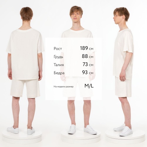 Футболка унисекс оверсайз T2, молочно-белая фото 4 Футболка унисекс оверсайз T2, молочно-белая фото 4