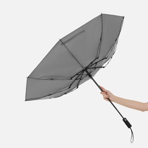 Зонт складной Tyre, серый фото 4