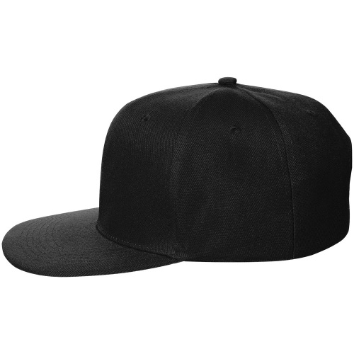 Бейсболка Snapback с прямым козырьком, черная фото 3
