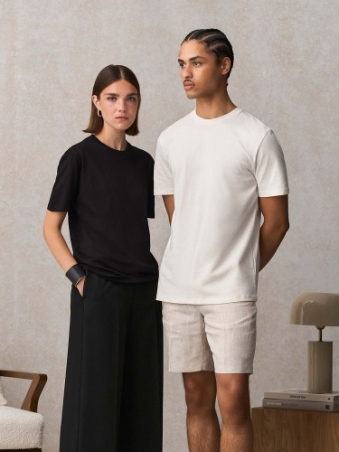 Футболка унисекс Lyam, белая (белоснежная) фото 8