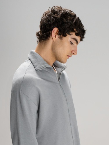 Толстовка унисекс Neofit, светло-серая фото 5 Толстовка унисекс Neofit, светло-серая фото 5