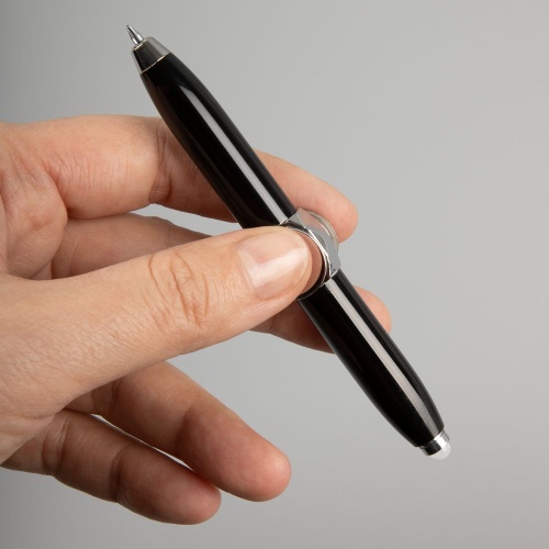 Ручка-спиннер Flipen с фонариком, черная фото 4