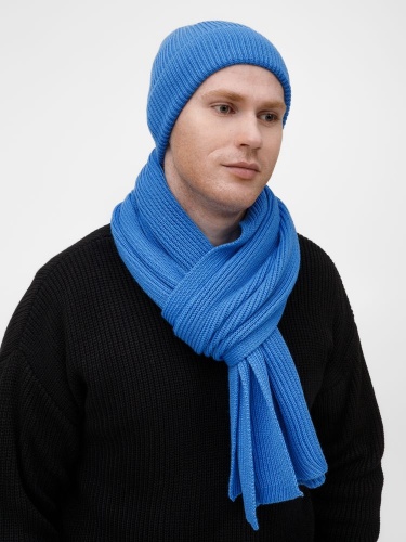 Шарф Nobilis Mono, синий (аква) фото 4 Шарф Nobilis Mono, синий (аква) фото 4