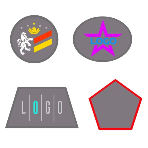 Шеврон из габардина Gabo L, серый фото 2