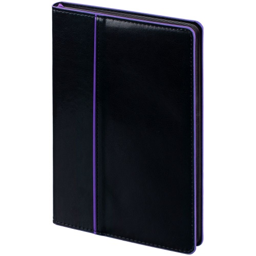 Ежедневник Alanis, недатированный, черный с фиолетовым Ежедневник Alanis, недатированный, черный с фиолетовым