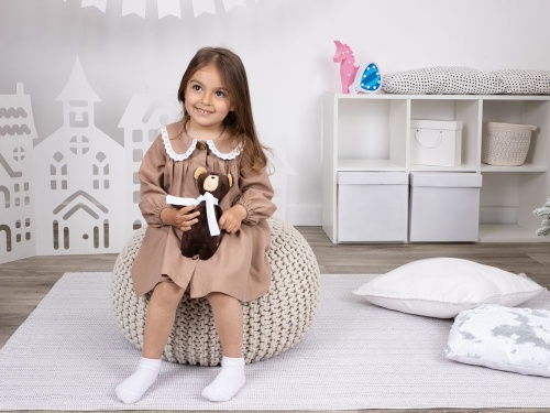 Мягкая игрушка Beastie Toys, мишка с белым шарфом фото 8