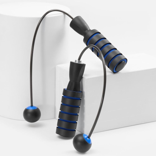 Беспроводная скакалка Silentino, черная с синим фото 3 Беспроводная скакалка Silentino, черная с синим фото 3