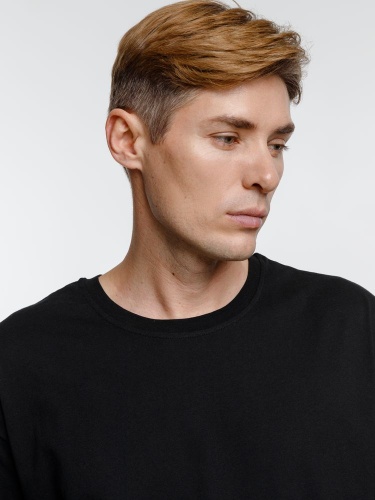 Футболка оверсайз унисекс Base Space, черная фото 3 Футболка оверсайз унисекс Base Space, черная фото 3