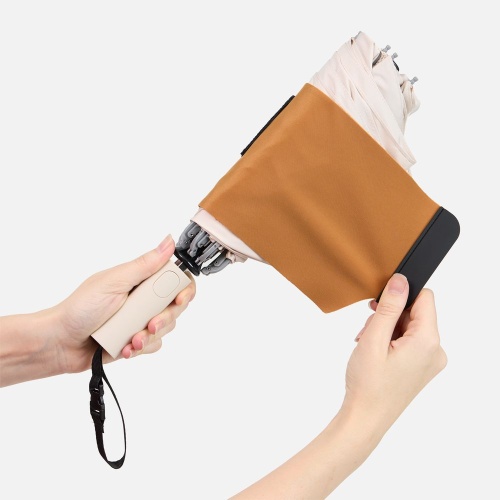 Зонт обратного сложения Easyroll, бежевый фото 7