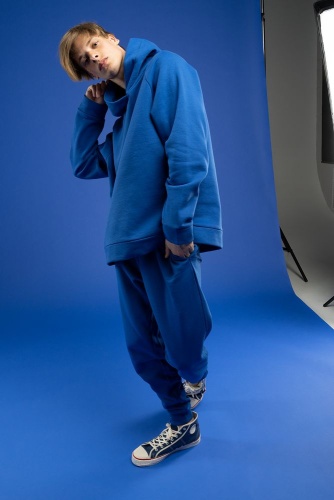 Худи унисекс H1, синее фото 2 Худи унисекс H1, синее фото 2