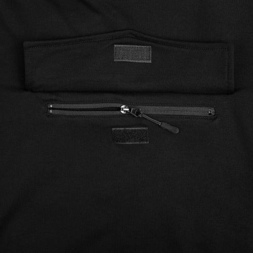 Худи унисекс с карманом на груди Chest Pocket, черное фото 6
