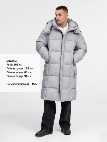 Пуховик унисекс Kapsula, серый фото 5
