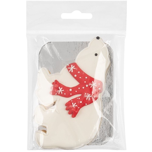 Печенье «Остаемся зимовать», белое с красным фото 2