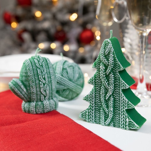 Свеча Kniteam, клубок, зеленый фото 3 Свеча Kniteam, клубок, зеленый фото 3