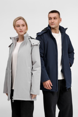 Куртка-парка унисекс Sfera, светло-серая фото 7