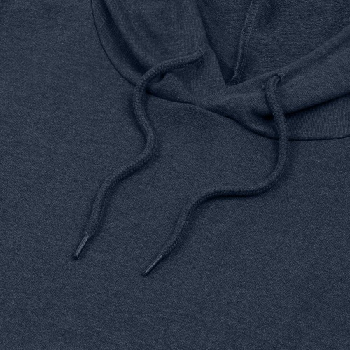 Толстовка с капюшоном унисекс Hoodie, синий меланж фото 4