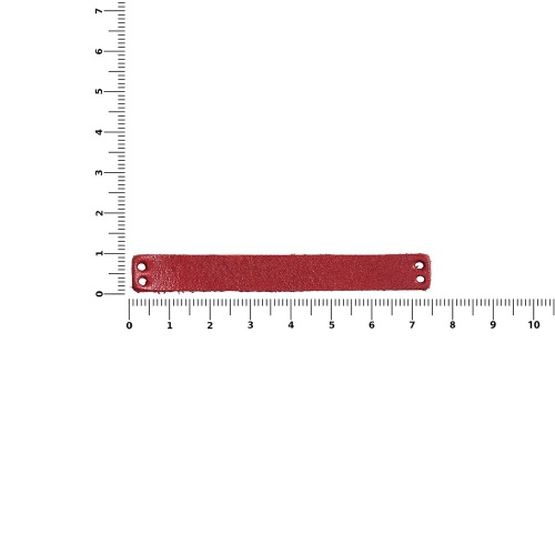 Лейбл кожаный Beta, XS, красный фото 4