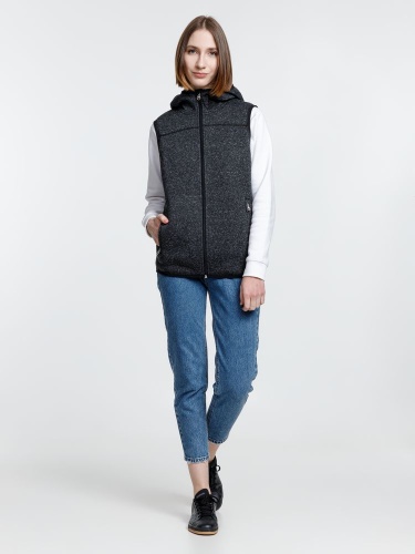 Жилет с капюшоном унисекс Gotland, черный фото 5 Жилет с капюшоном унисекс Gotland, черный фото 5