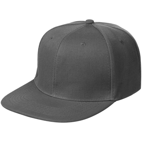 Бейсболка Snapback с прямым козырьком, серая фото 2