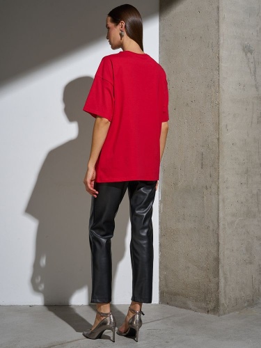 Футболка Oversize Premium, красная фото 7