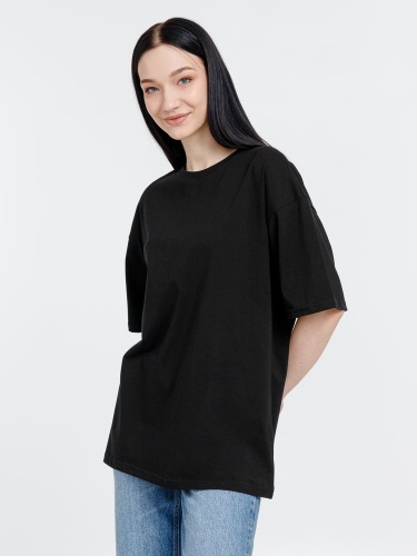 Футболка оверсайз унисекс Big Haul, черная фото 4