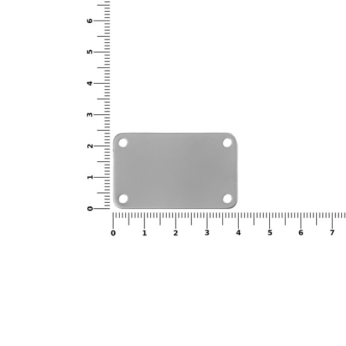 Шильдик металлический Furo, серебристый фото 2