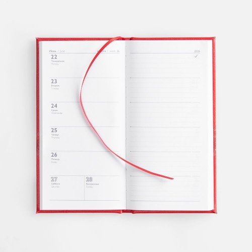 Еженедельник Baza, датированный, красный фото 5